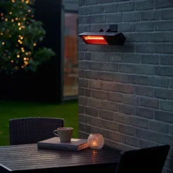 Terrassevarmer for vegg 1500 watt Sort