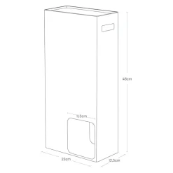 Toalettpapirstativ sort 48 x 28 x 12 cm