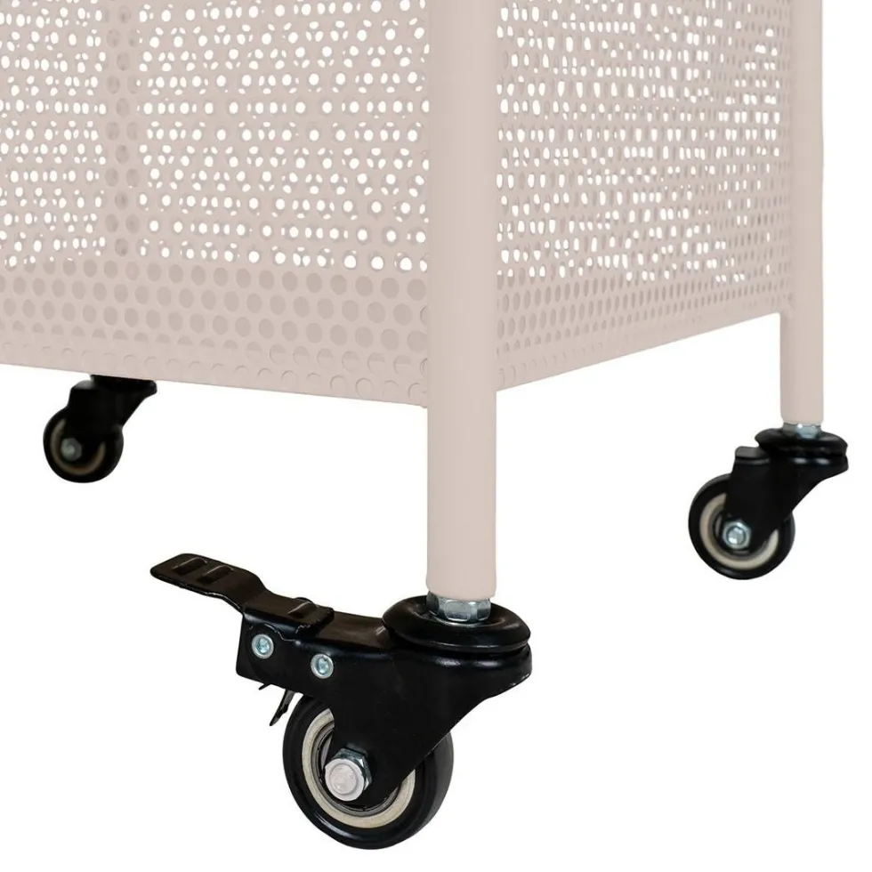 Torres vogn med tre hyller 35 x 35 x 100 cm, sand