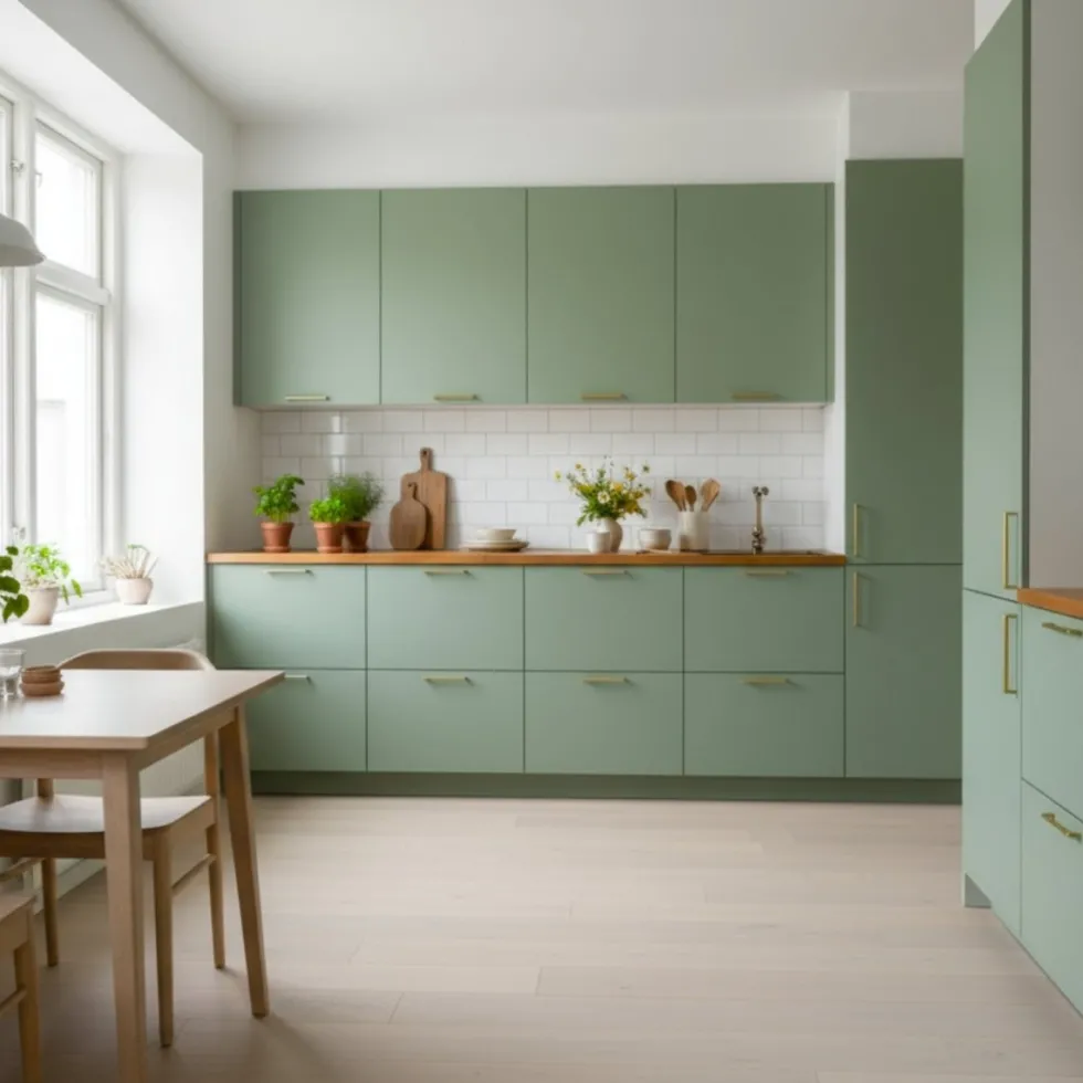 Uni matt Jade green kontaktplast