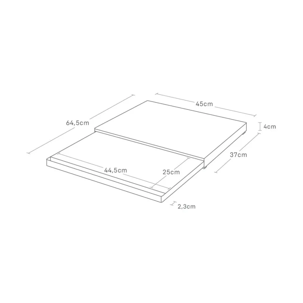 Uttrekkbar hylleplate