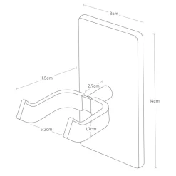 Vegghengt gitarholder sort