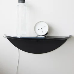 Vegghylle halvrund sort 40 cm