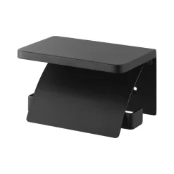 Veggmontert toalettpapirholder sort