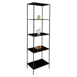 Vita bokhylle 5 hyller sort 51 x 36 x 170 cm