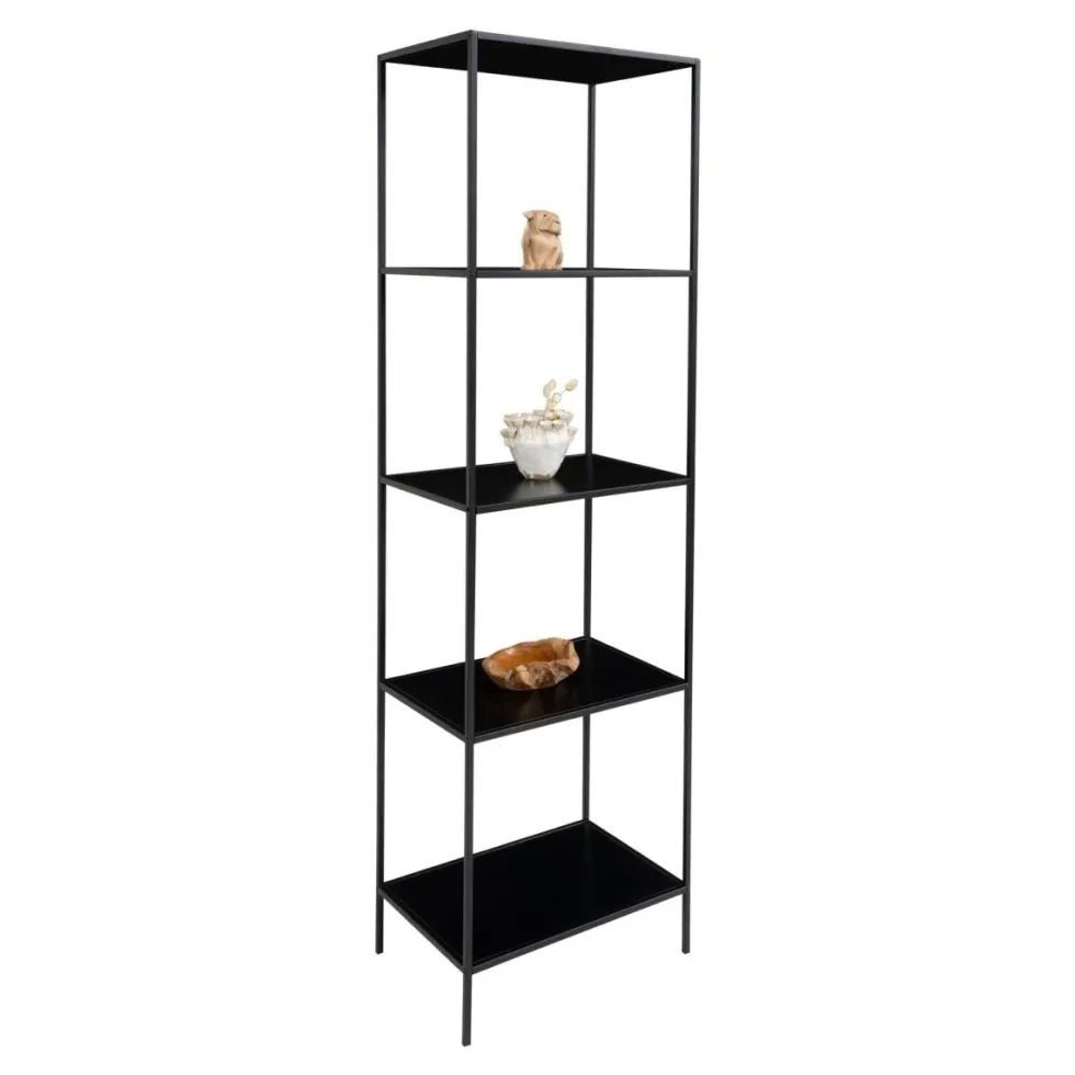 Vita bokhylle 5 hyller sort 51 x 36 x 170 cm