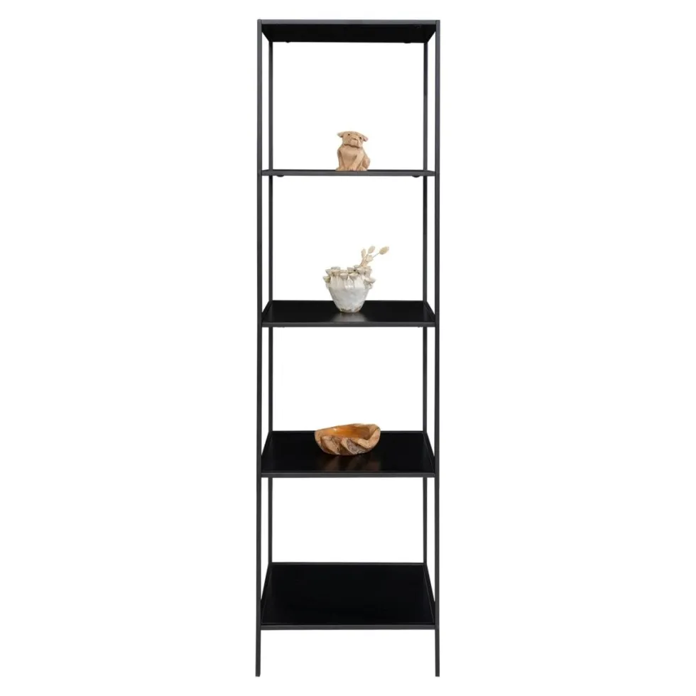 Vita bokhylle 5 hyller sort 51 x 36 x 170 cm