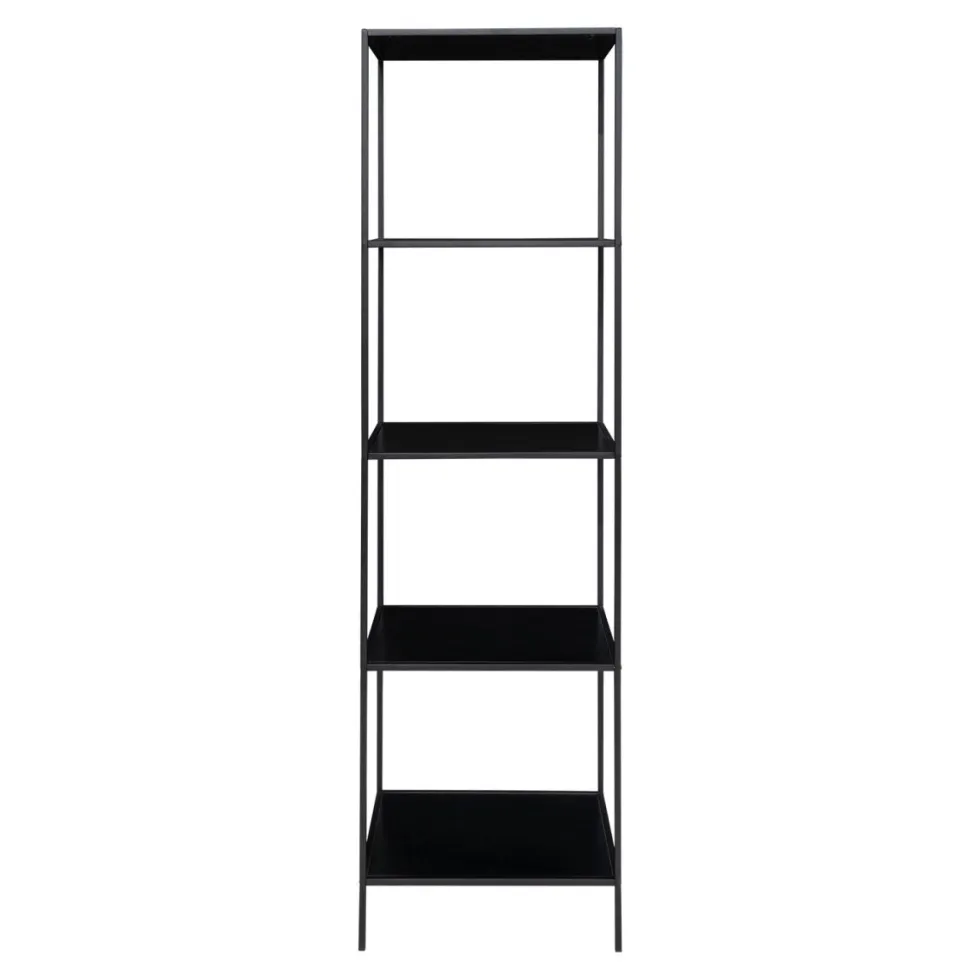 Vita bokhylle 5 hyller sort 51 x 36 x 170 cm