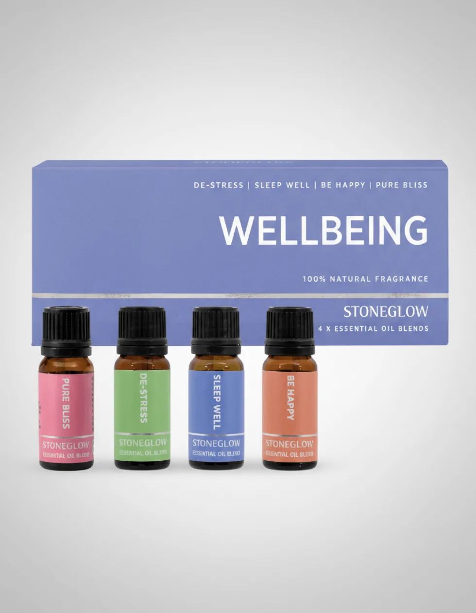 Wellbeing gavesett med eteriske oljer, 4 stk x 10 ml