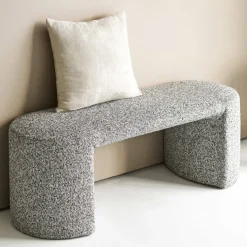 Westport benk bouclé grå 120 x 45 x 44 cm