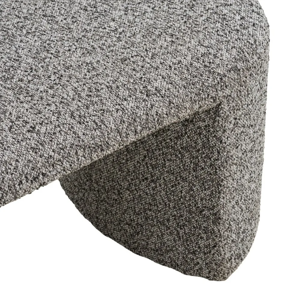 Westport benk bouclé grå 120 x 45 x 44 cm