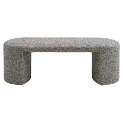 Westport benk bouclé grå 120 x 45 x 44 cm