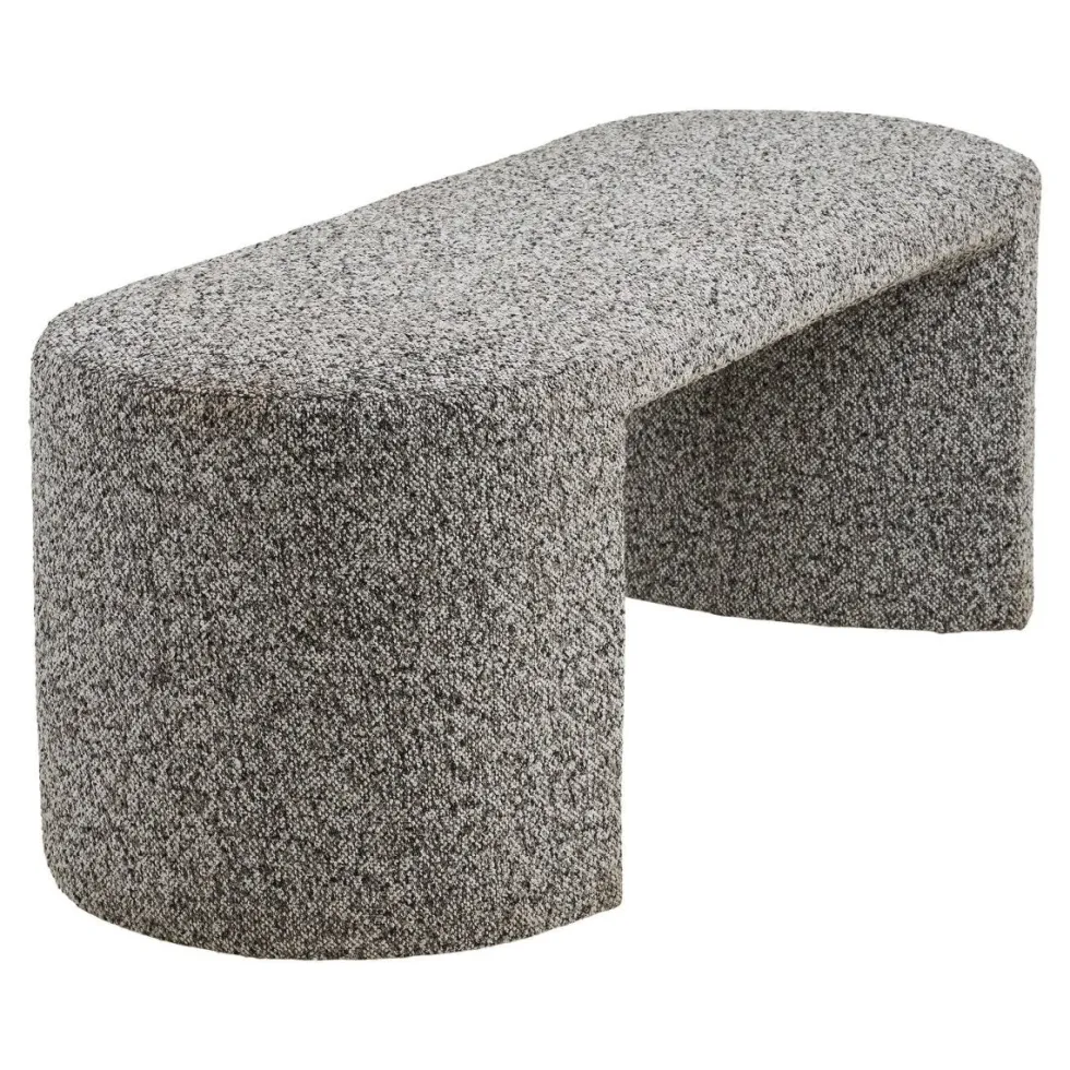 Westport benk bouclé grå 120 x 45 x 44 cm