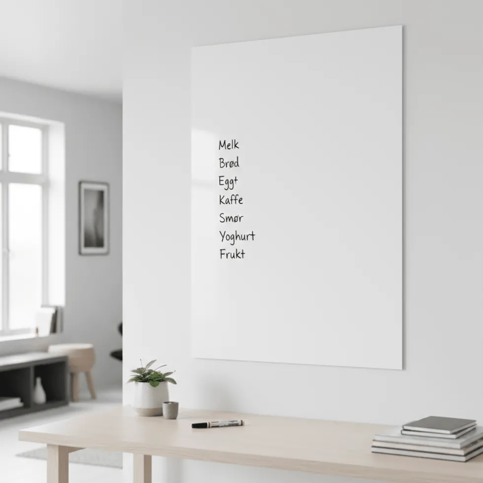 Whiteboardfolie med tusj